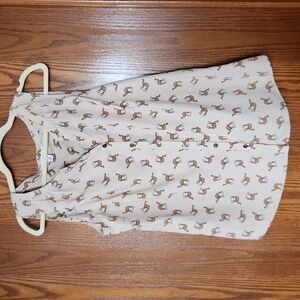 Sleeveless button up with camels